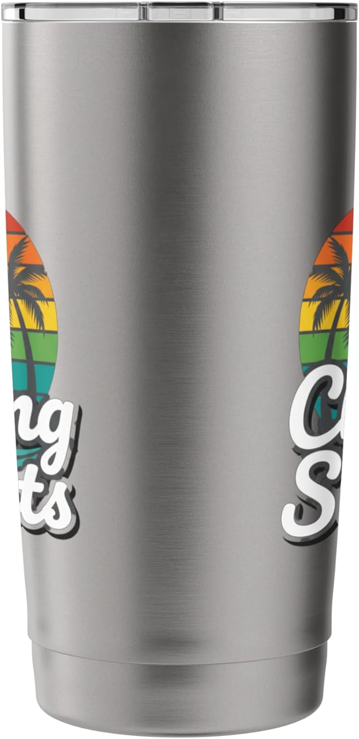 Chasing Sunsets Retro Kids Travel Sunset Design Stainless Steel Insulated Tumbler