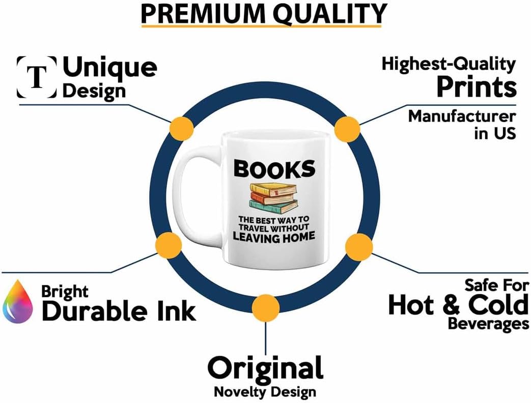 Book Lover Coffee Mug 11oz White - The best way - Gift For Poets Bookish People Bibliophile Librarian Book Club Reader
