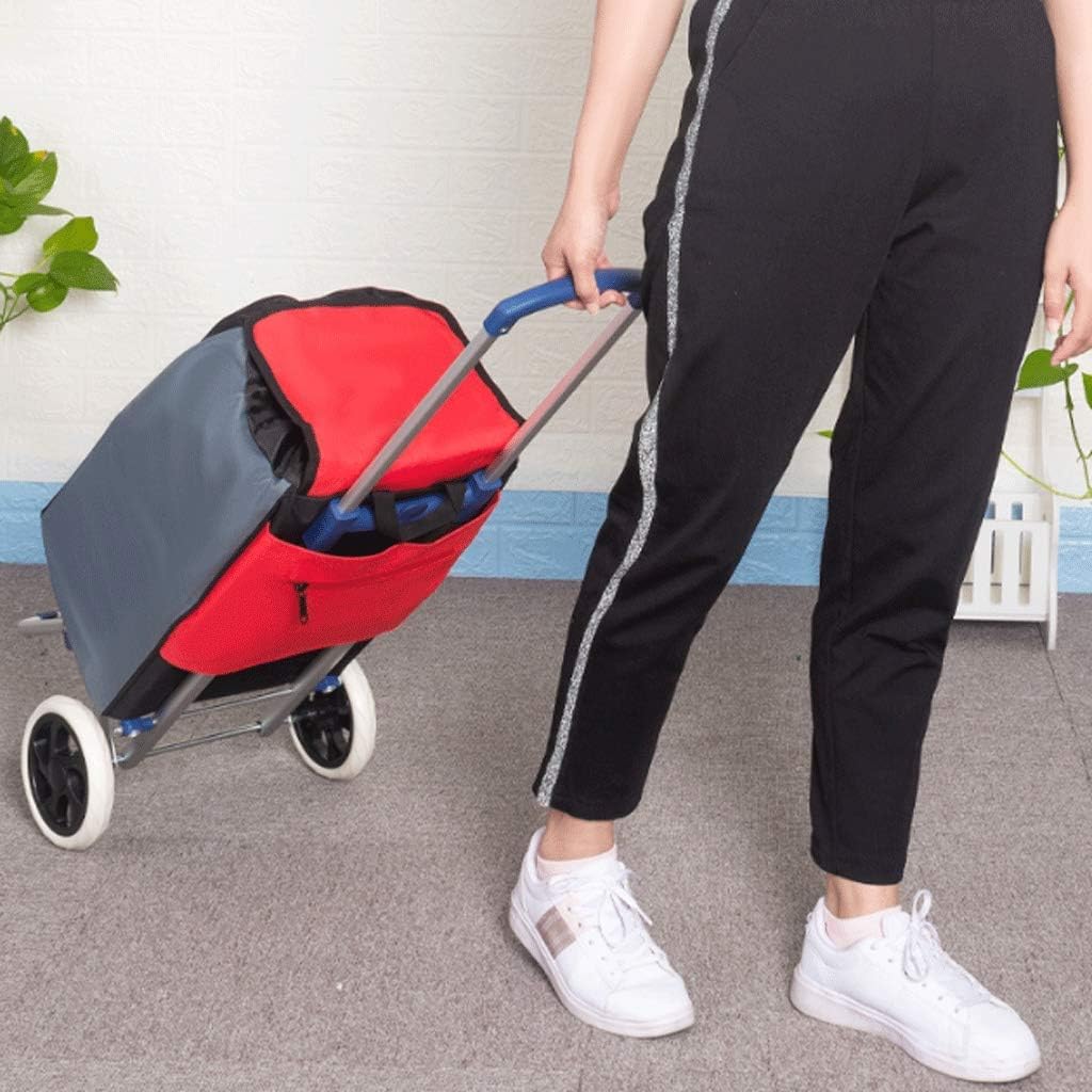 Foldiportable Trolley Outdoor Aluminum Alloy Grocery Cart for Shopping, Picnic, Travelligrocery Cart