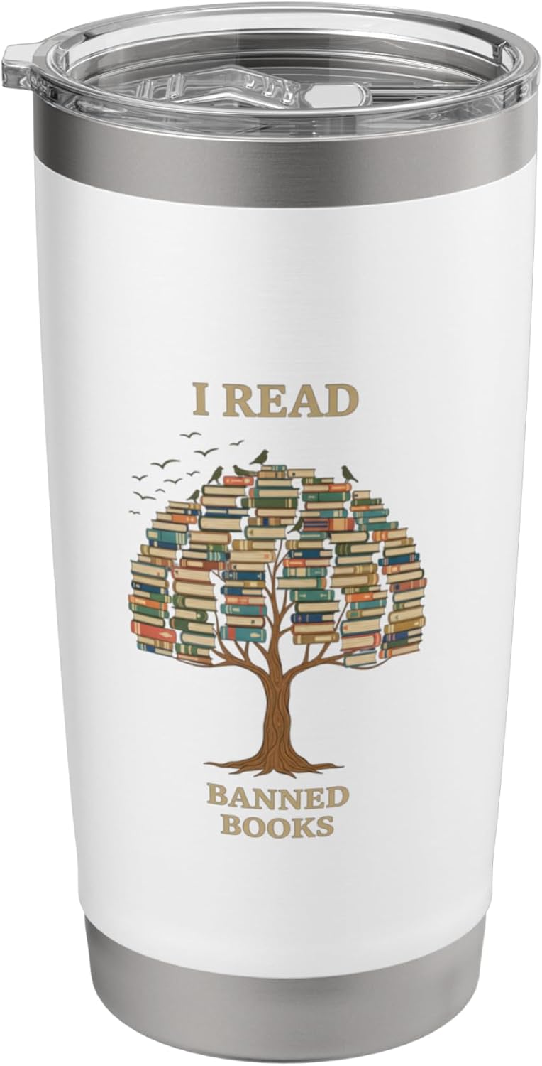 I Read Banned Books Literary Reader Protest Book Lover Stainless Steel Insulated Tumbler