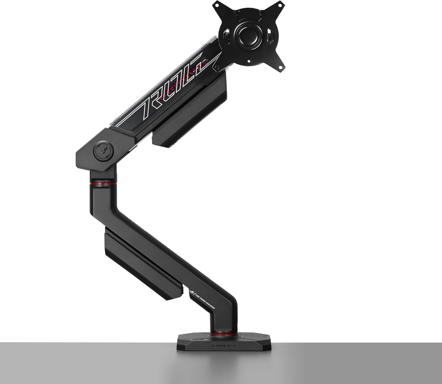 ROG Ergo Monitor Arm (AAS01R) – Mechanical Spring Monitor Mount with Desk Clamp and Grommet Mount, Holds Up to 49-inch* Within 13.5kg, Pivot/Swivel/Tilt/Rotation/Height Adjustable, VESA 100 x 100 mm