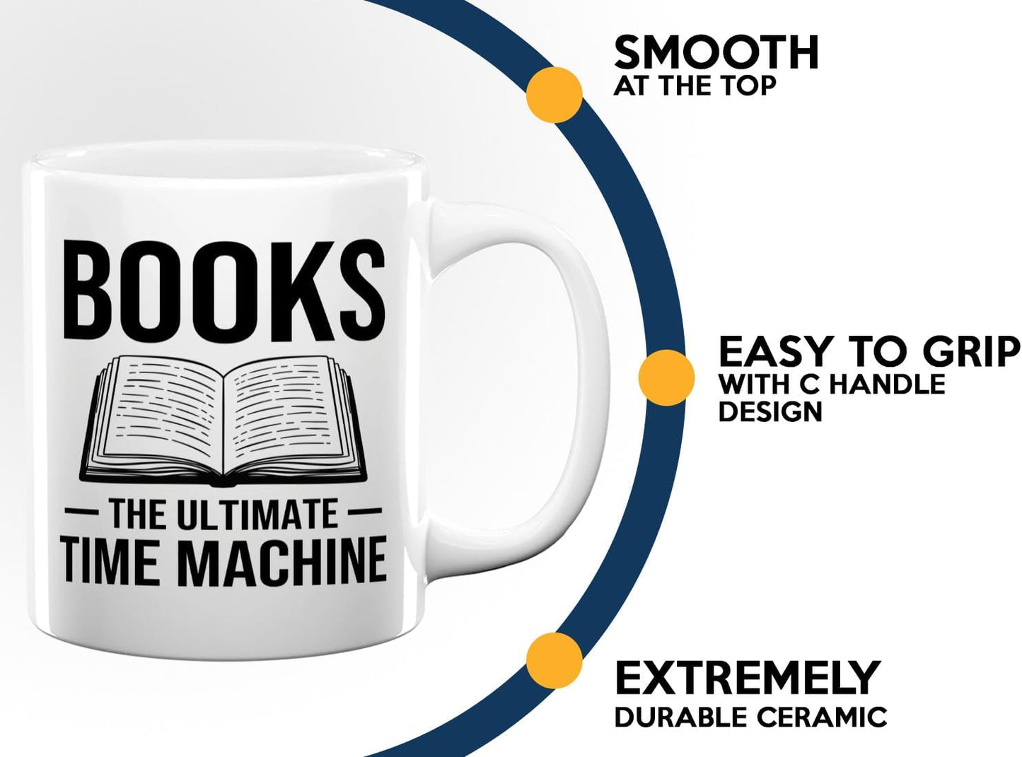 Book Lover Coffee Mug 11oz White -Books The Ultimate - Bookworm Literature Library Book Lover Reader Booked Editor Intellectual Studious
