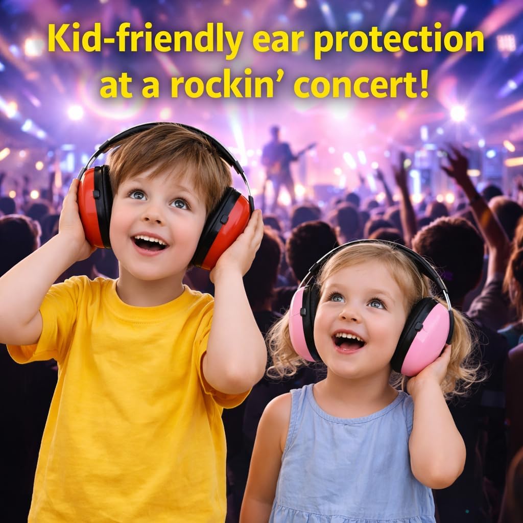 12 Pcs Kids Ear Protection Noise Cancelling Headphones, 27 dB Noise Reduction Headphones Bulk, Adjustable Hearing Protection for Youth and Adults, Sensory Friendly Ear Muffs