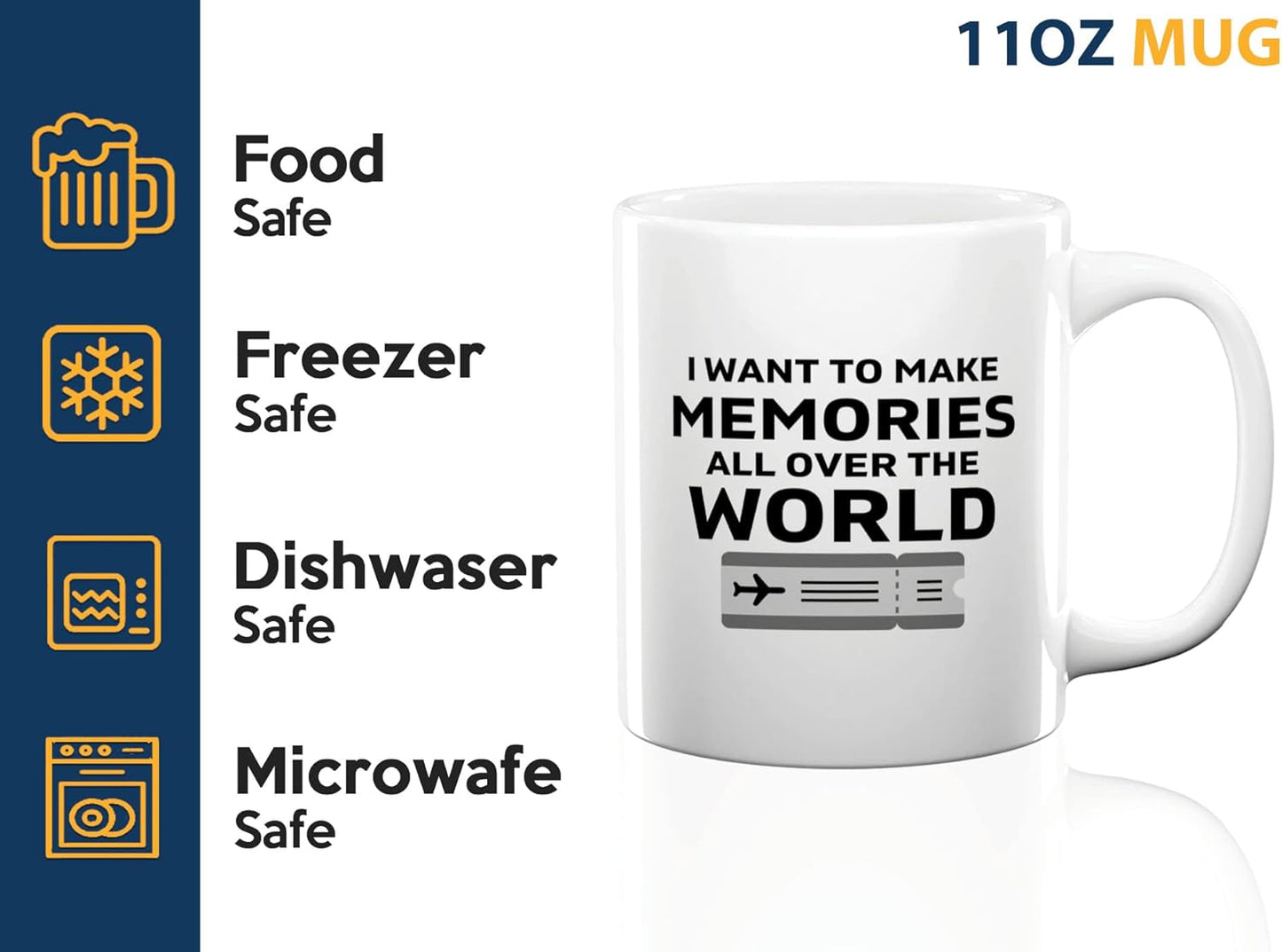 Journalist Coffee Mug 11oz White -All Over the World - Reading Lover Book Club Gift Author Appreciation Writer Journalism Novelist Scriptwriter