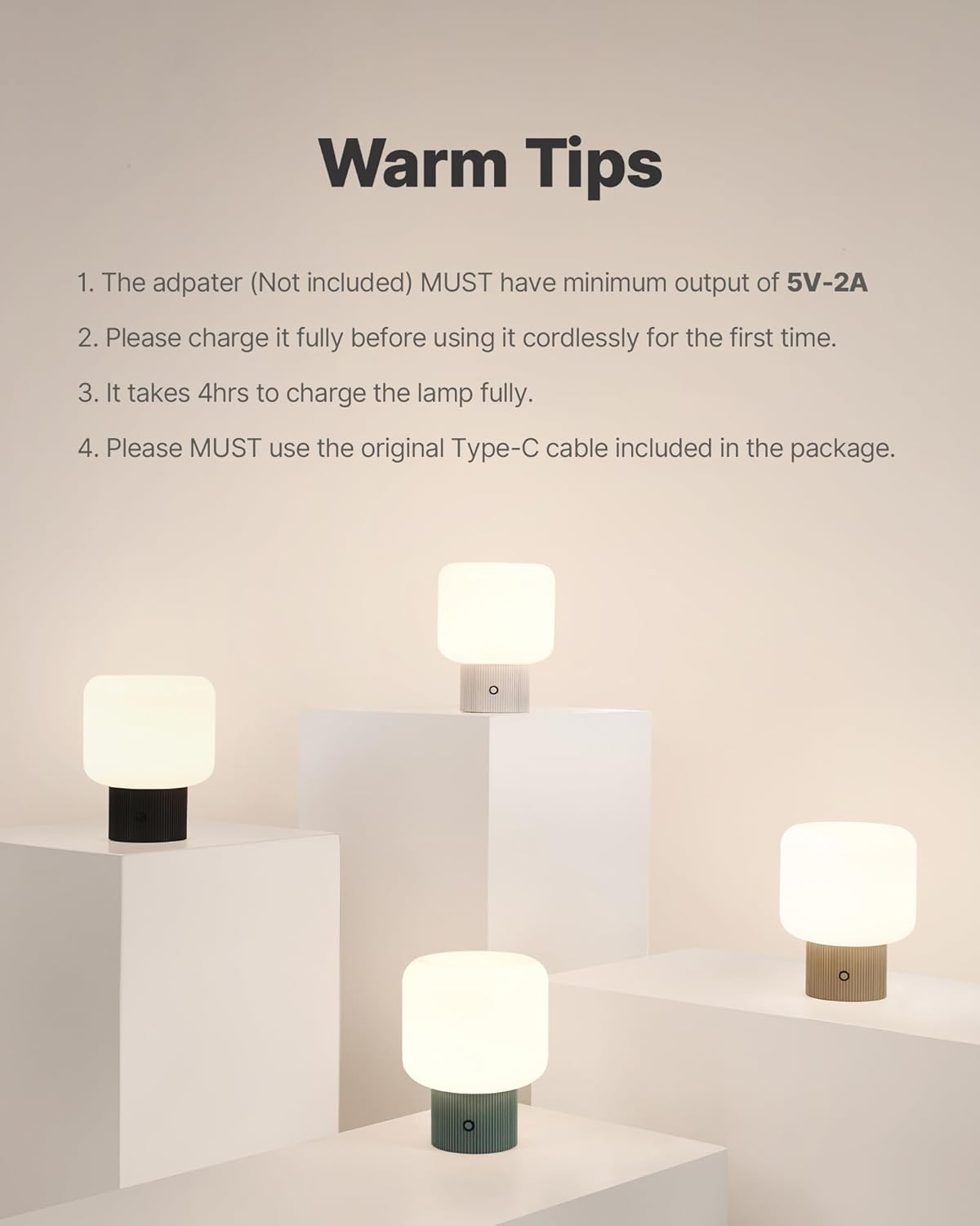 Halo Mushroom Lamp, 5W Cute Cordless Rechargeable Table Lamp with Glass Shade, 3 Color Temps LED Dimmable Ambient Lighting, Small Retro Touch Bedside Light for Bedroom Decor, Mustard Yellow