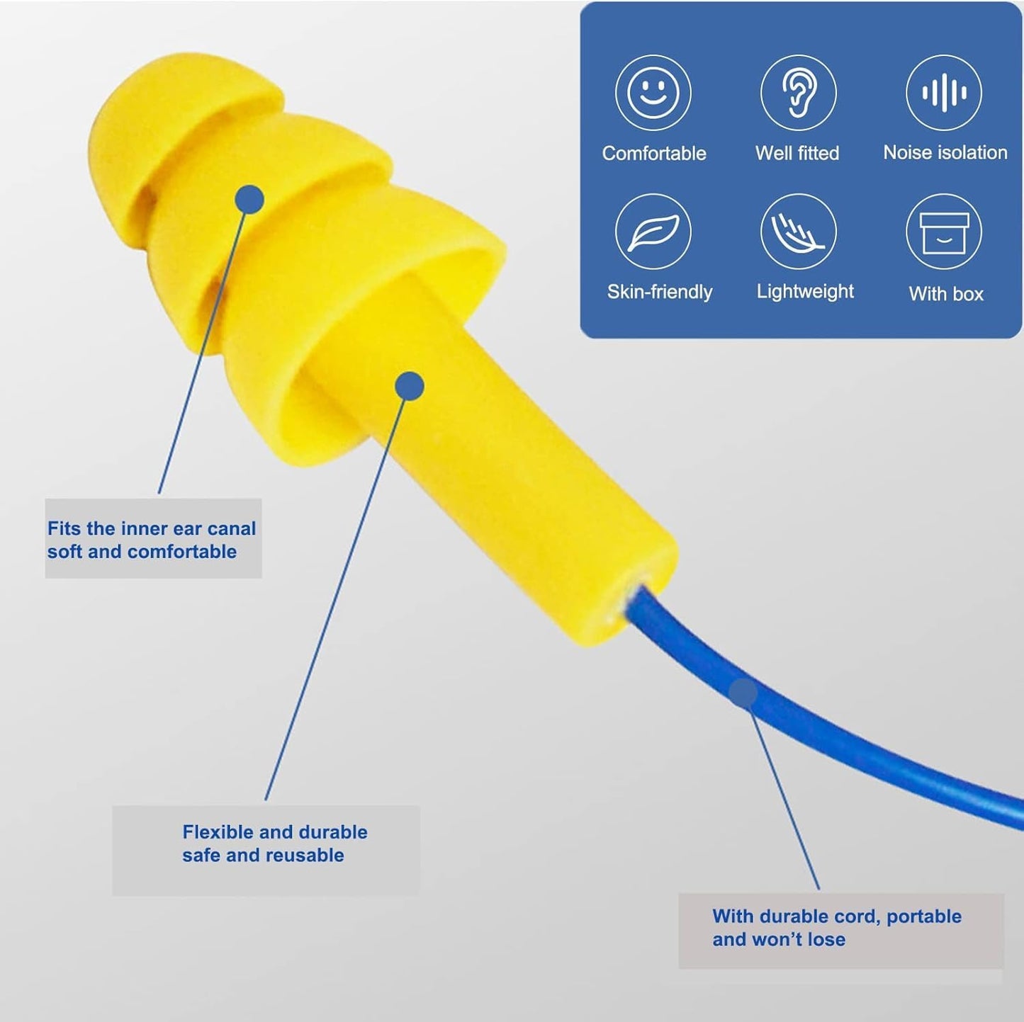 Ear Plugs for Swimming,Sleeping Noise Cancelling,Snoring,Shoting,Working, Reusable Silicone Earplugs, Super Soft Ear Plug for Noise Reduction, Ears Protection (6 Colors)