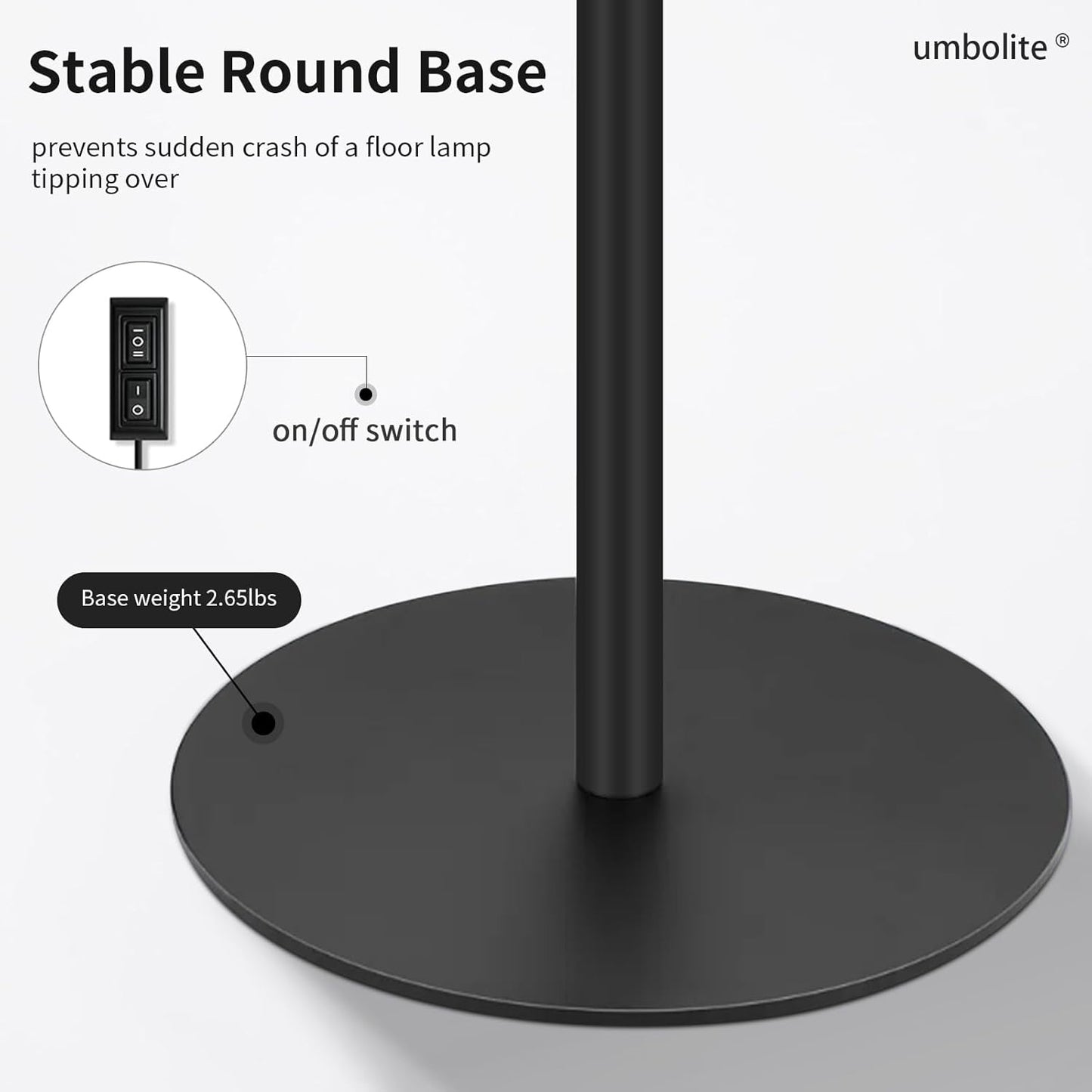 Lash Light, LED Floor Lamp, Reading Floor Lamp, Adjustable Gooseneck, 3 Heights, 10W Dual Brightness, Portable Standing Lamp for Eyelash Extensions, Makeup, Office