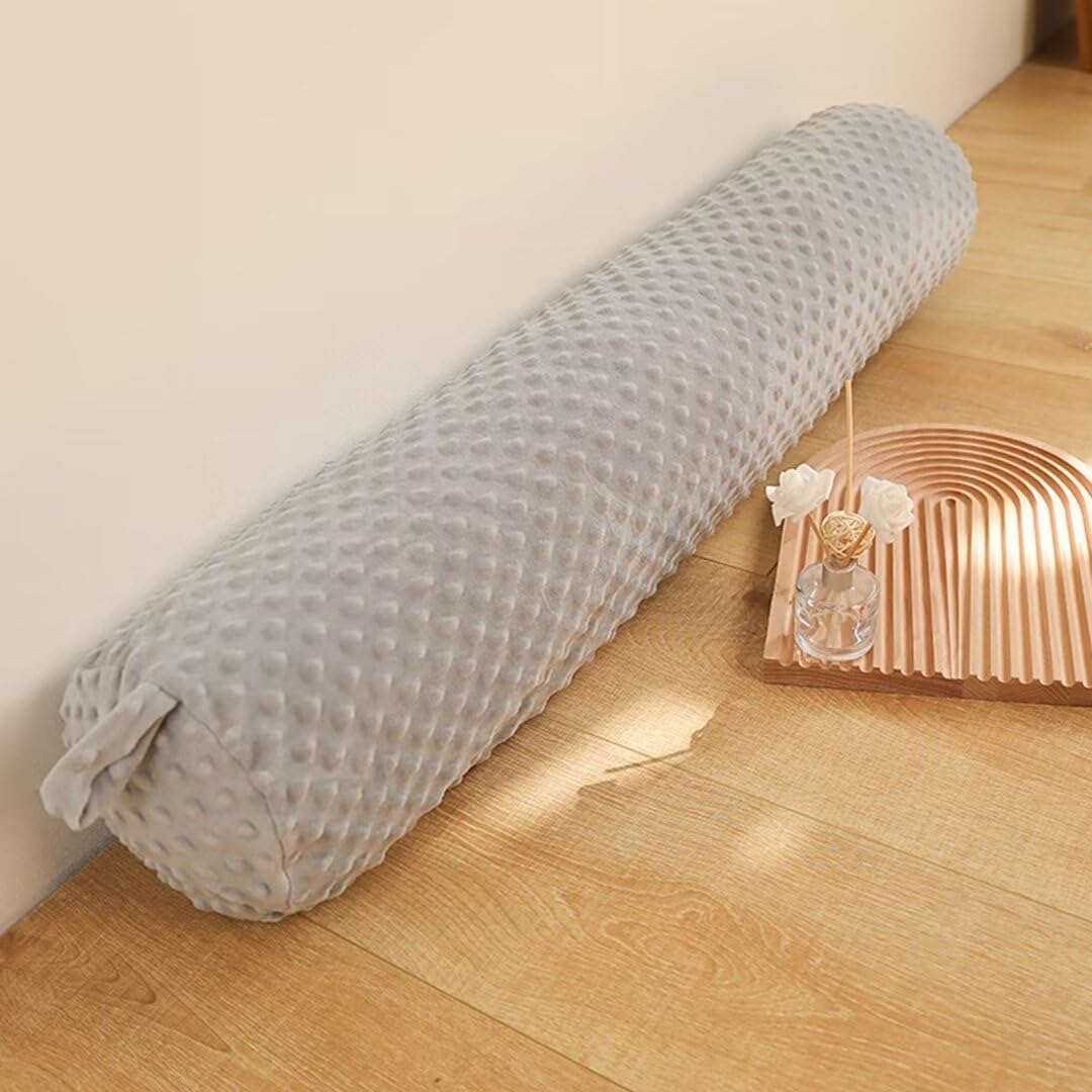 Long Bolster Body Pillow with Removable Washable Cover 59IN Roll Cylinder Bolsters Pillow for Back, Neck, Leg, Cervical Hugging Sleeping,Grey