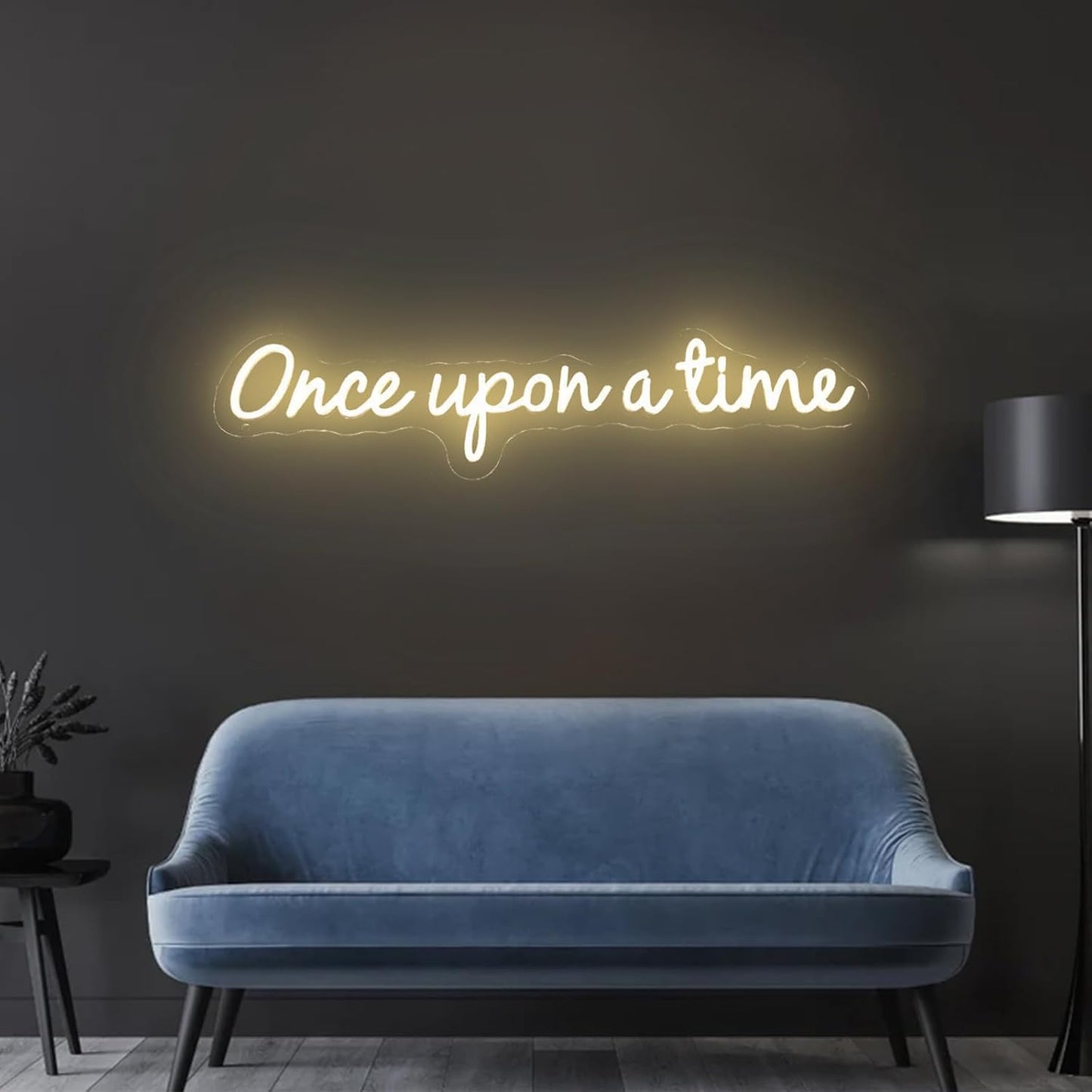 Once Upon A Time Neon Sign 30 inches Dimmable Led Lights Up Wall Art Decor Neon Signs for Reading Corner Bedroom Dormitory Party Decorations