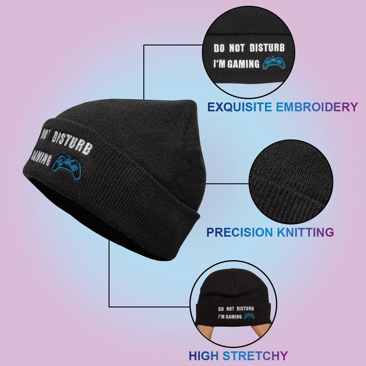 ANDOLO Do Not Disturb Gaming Socks, Beanie Baseball Cap Hat Valentines Fathers Day Gamer Christmas Gifts for Men Teenage Boys