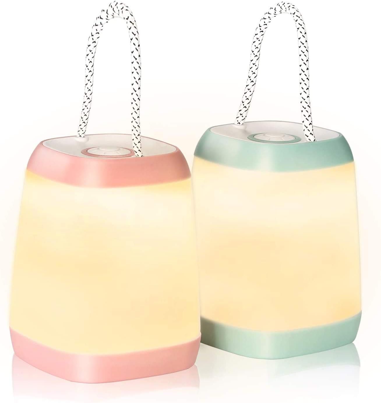 2 Pack LED Camping Lights, Battery Powered LED Camping Lantern with 3 Modes, Portable Night Light for Tent, Hiking, Emergency, Backpacking, Indoor and Outdoor Use