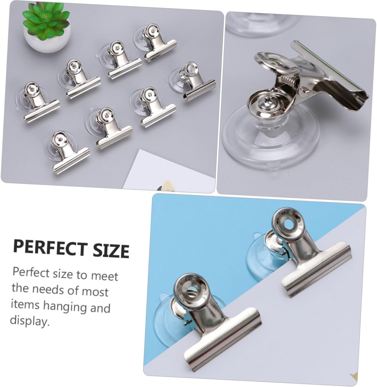 PRETYZOOM 5pcs Stainless Steel Suction Cup Hooks for Glass Window Non-Slip No Tools Needed for Kitchen Bathroom Laundry