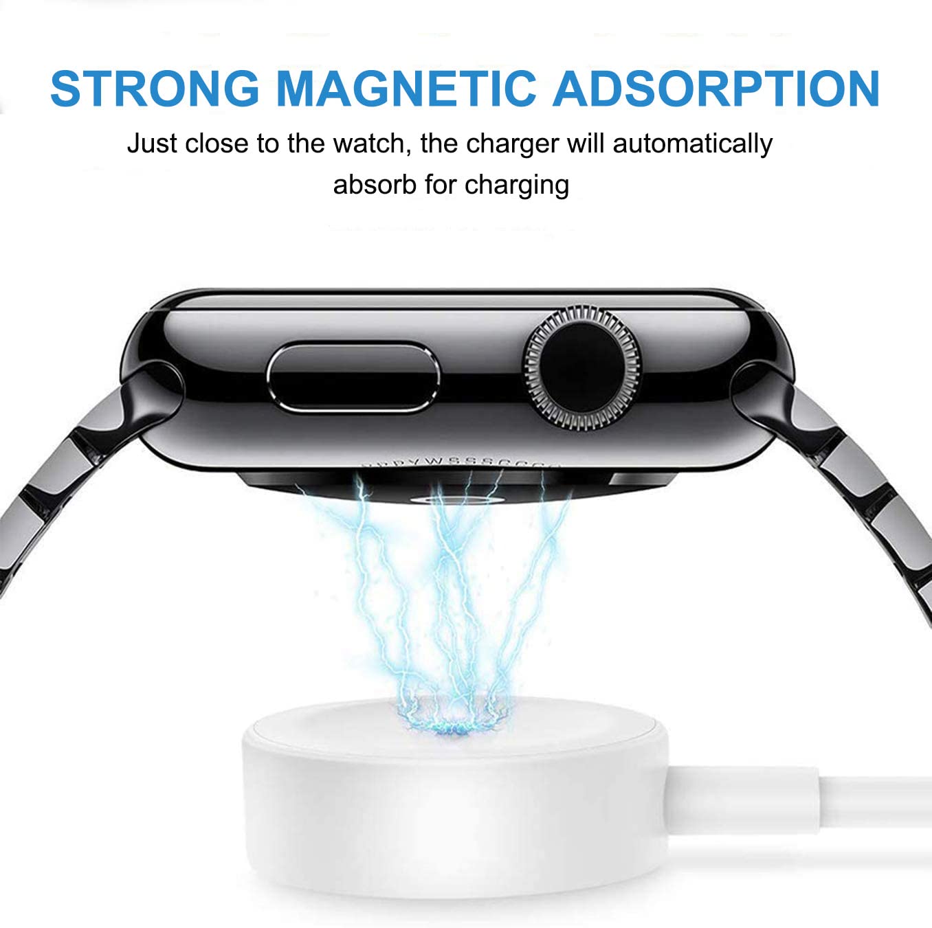 Watch Charger for Apple Watch Charger, Long 6.6FT iWatch Portable Wireless Fast Charging Cable Cord with USB Wall Charge Plug Adapter Block Compatible with Apple Watch Series 9/8/7/SE/6/5/4/3/2/1