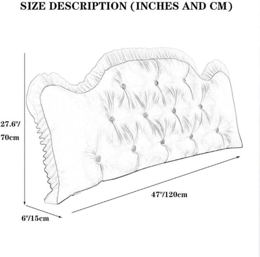 Large Bed Rest Positioning Support Pillow, Removable Day Bunk Bed Wedge Headboard Reading in Bed Bolster Lumbar Cushion Bed Rest Pillows(Orange,180x70cm)
