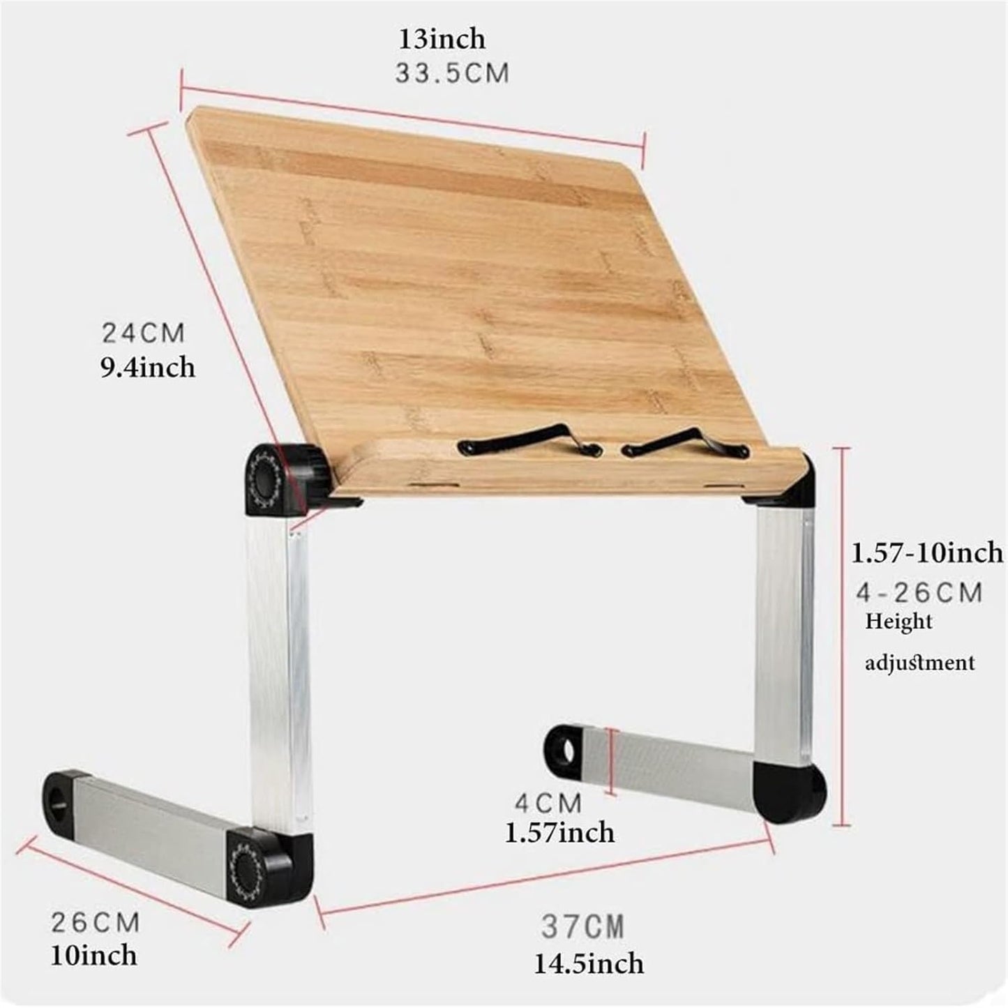 Book Stand for Reading Hands Free, Laptop Stand for Lap, Adjustable Book Holder Stand with Page Paper Clips for Books, Collapsible Cookbook Holder Stand (Color : Wood, Size : A) (Hollow A) (Hollow A)