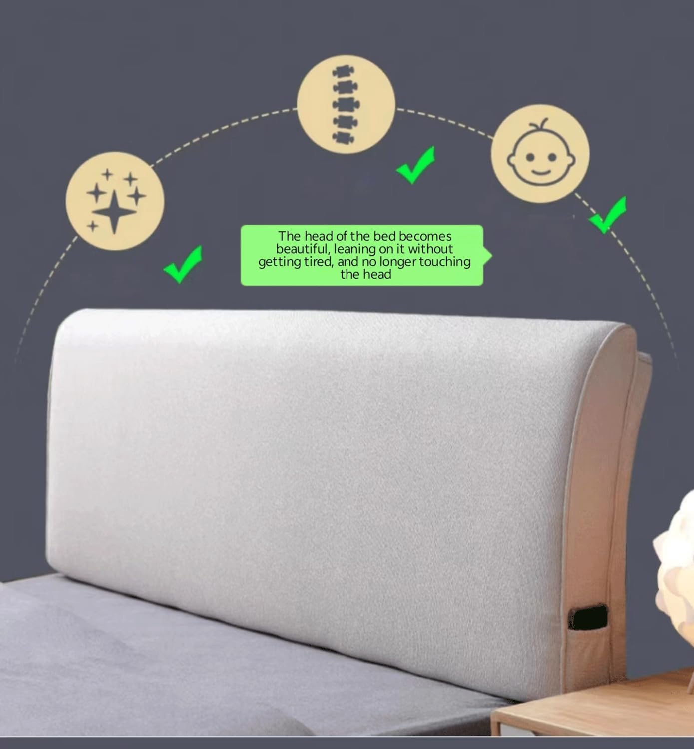 Large Headboard Cushion Bolster King Size Bed Rest Pillow Reading Pillow Lumbar Support Backrest For Dorm Room Daybed Bunk Bed Full Size With Washable(Size:No headboard 47.2"/120cm,Color:Blue)