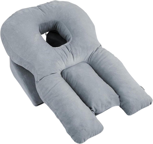 Face Pillow for Sleeping - Soft Breathable Cushion | Face Down Recovery Pillow for Home, Bed, Couch, Recliner, Rest, Lounging, Reclining, Sitting, Relaxation, Napping
