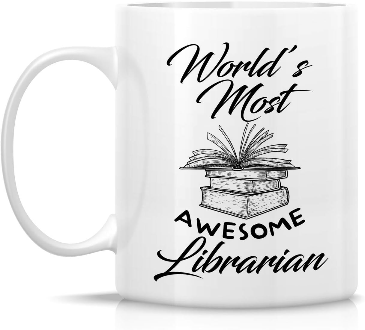 Retreez Funny Mug - World's Most Awesome Librarian 11 Oz Ceramic Coffee Mugs - Funny, Sarcasm, Sarcastic, Motivational, Inspirational birthday gifts for friends, coworkers, siblings, dad or mom