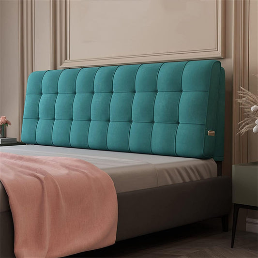 Reading Pillow Flannel Bedside Cushion Bed Backrest Cushion Upholstered Wedge Cushion Lumbar Pad Double Bedroom(Size:No headboard 59"/150cm,Color:A)