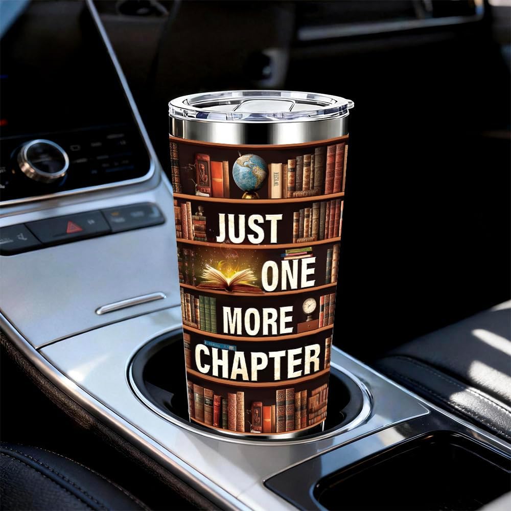 Book Lovers Gifts for Women Librarian Book Lovers Reader - Just One More Chapter Reading Club Gifts, Bookish Gift for Readers, Reading Accessories Present for Christmas Birthday White Elephant