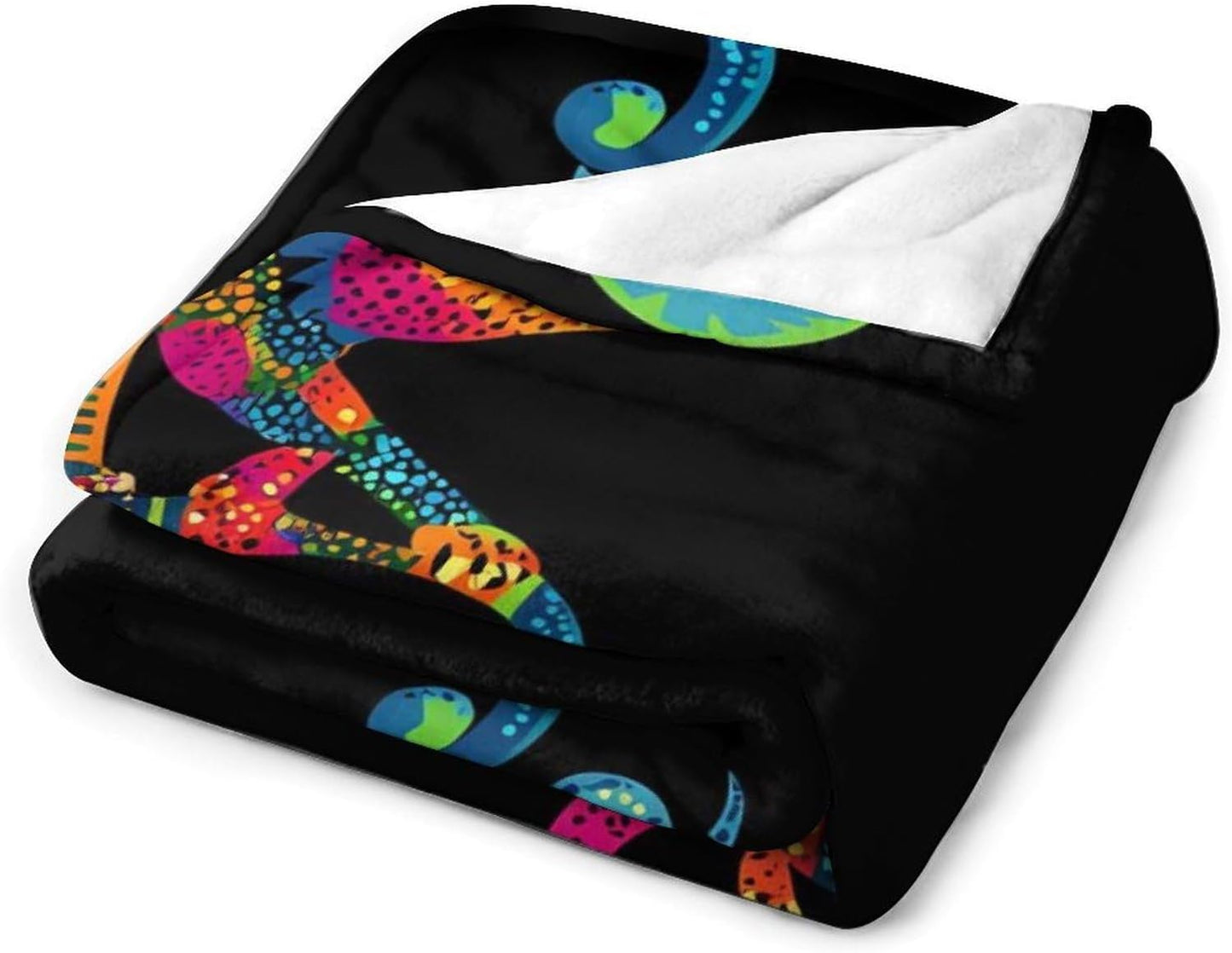 Chameleon Throw Blanket for Couch Bed Plush Cozy Fuzzy Flannel Blanket for All Season 66"x90"