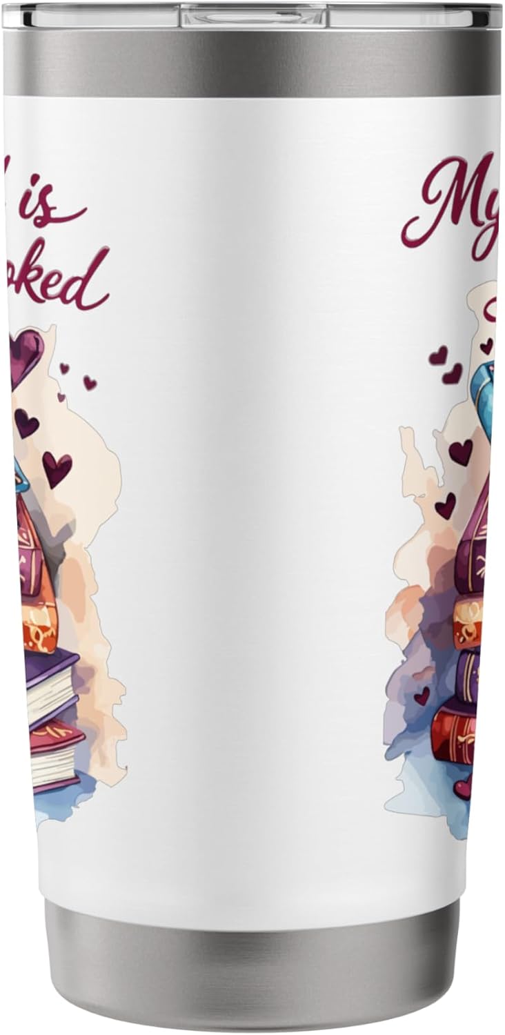 My Weekend Is Fully Booked Reading Quote Book Lover Humor Stainless Steel Insulated Tumbler