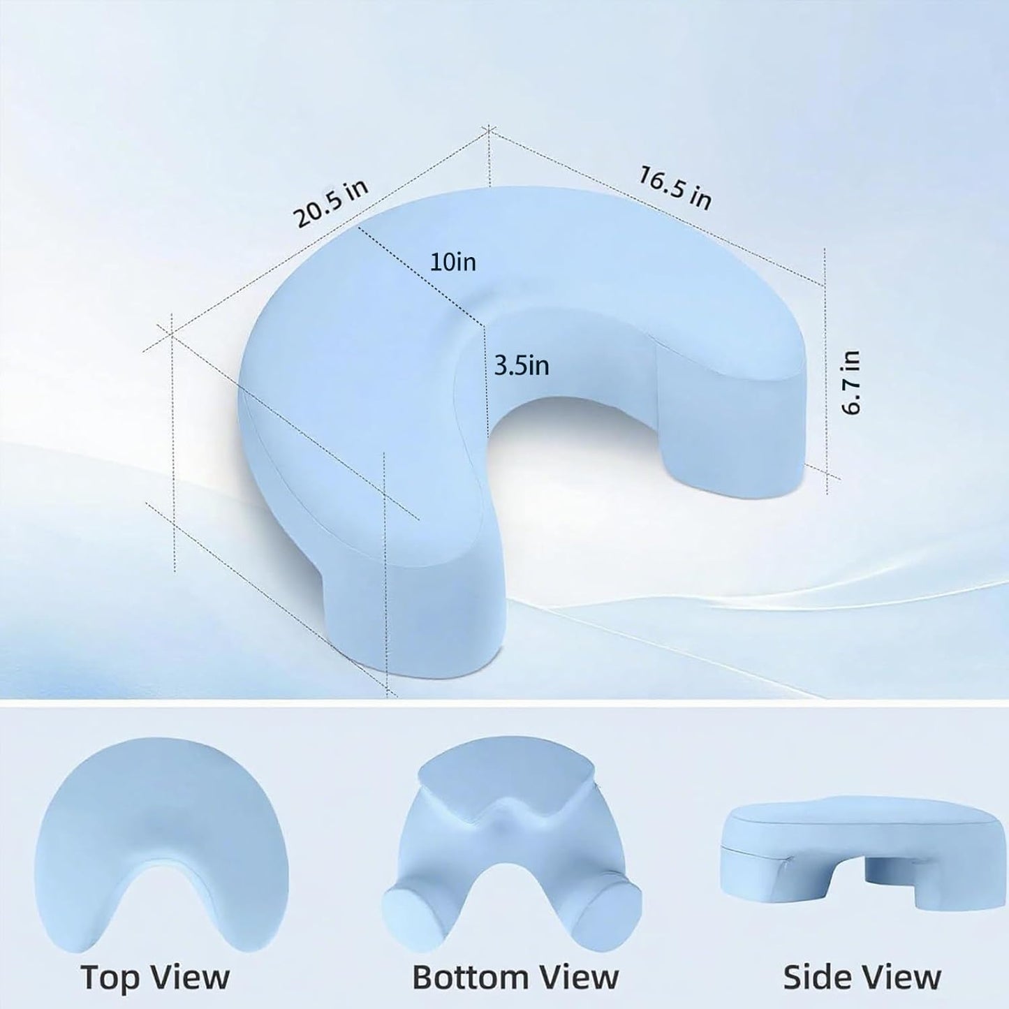 Tijide Side Sleeper Pillow with Arm Hole - 21"x17"x7" Adult Side Sleeper Pillow, Ergonomic Memory Foam Pillow Relieves Neck and Shoulder Pain, Ideal for Side Sleepers