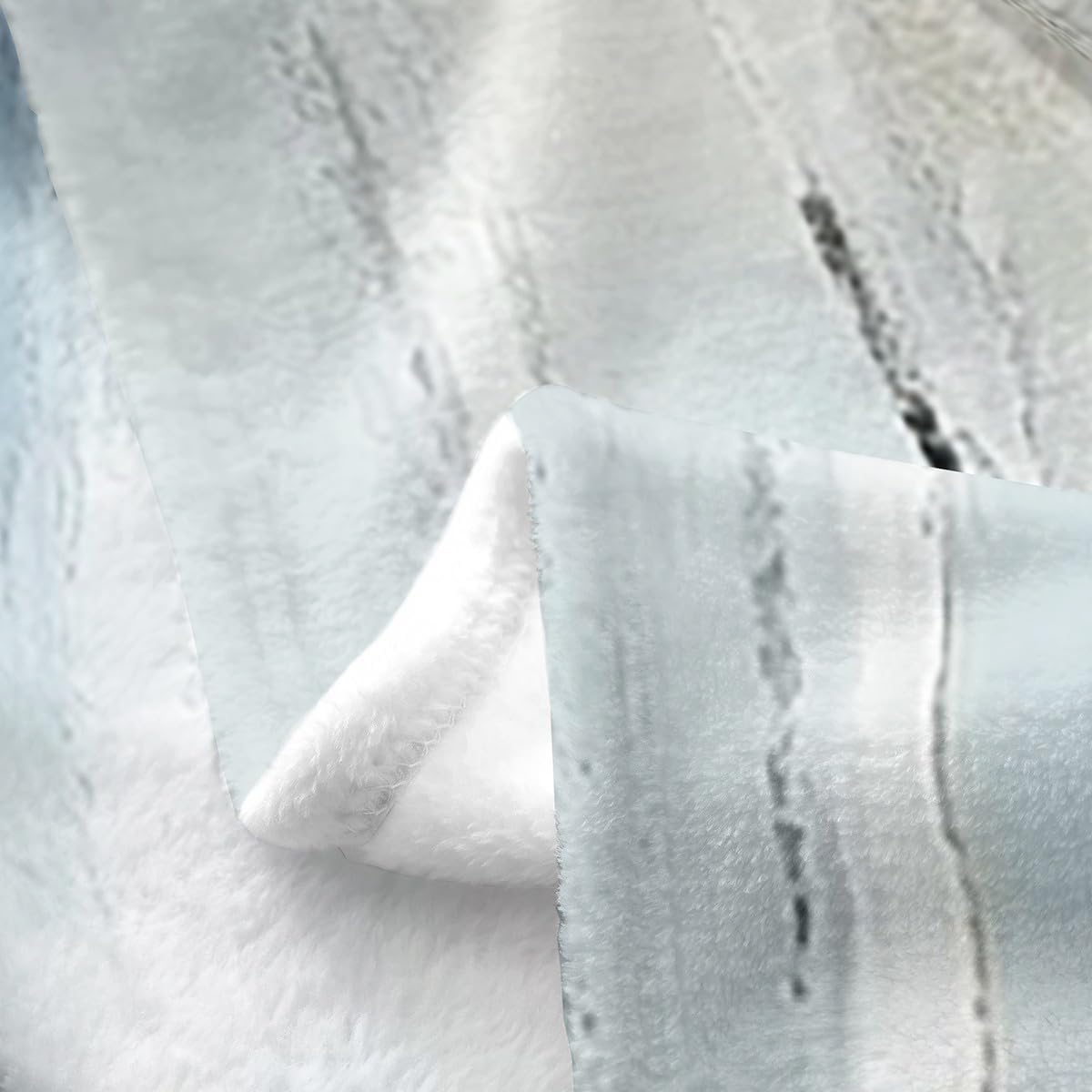 Erosebridal Watercolor Trees Throw Blanket Queen 90x90 Inch for Bedroom Living Rooms Sofa Couch,Birch Trees Fleece Blanket,Botanical Wild Plants Bed Blanket,Blue Tie Dye Flannel Blanket