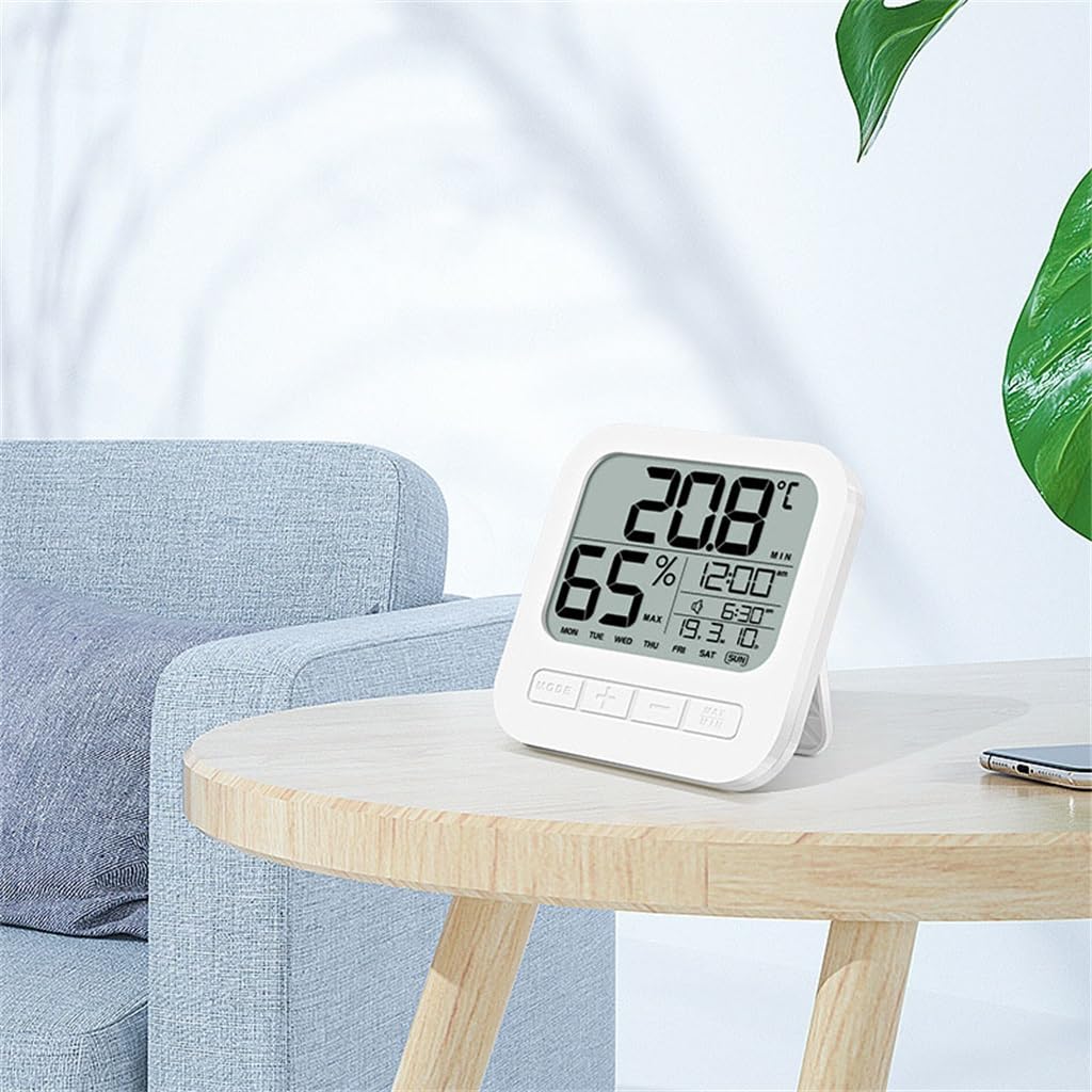 Household Electronic Thermometer Indoor Room Temperature and Humidity Meter Bracket Wall Mounted