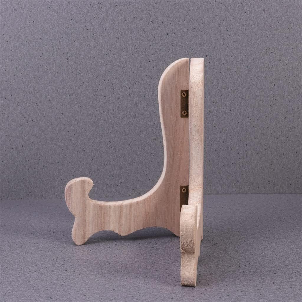 4Pcs Plate Tea Cake Display Stand Tea Biscuit Dish Easel Rack Desktop Display Holder for Plate Cookbooks Tea Cake Home Shop(E)