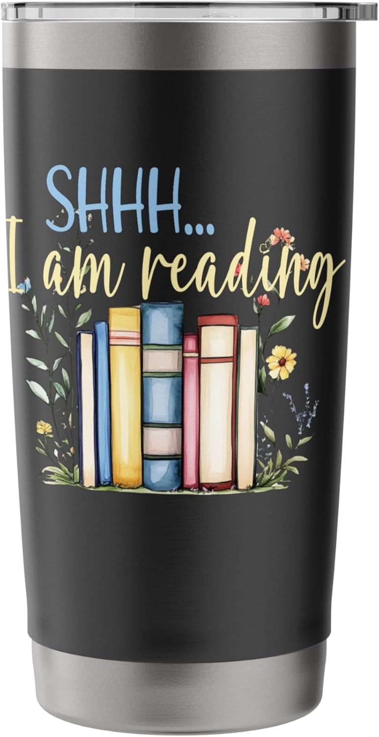 SHHH, I'm Reading, Lover Reader Book Worm Stainless Steel Insulated Tumbler