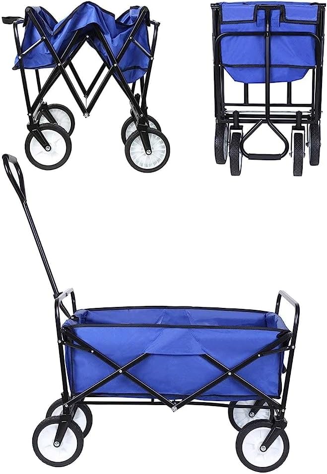 Trolleys, Garden Cart Trolley Foldable Pull Wagon Folding Trolley Camping Trolley on Wheels Heavy Duty Wagon Hand Cart Festival Trolley