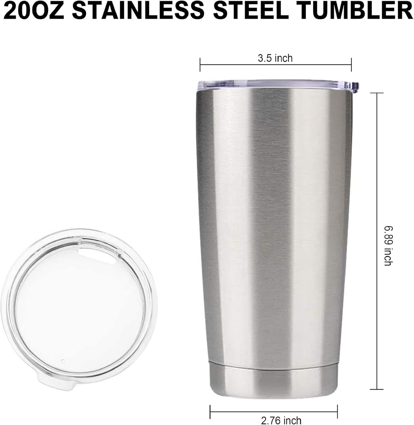 Book Lover Tumbler - Stainless Steel Insulated Drinking Cup - 20 oz - for Hot and Cold Drinks - Gift for Book Readers, Nerd, Bookworms