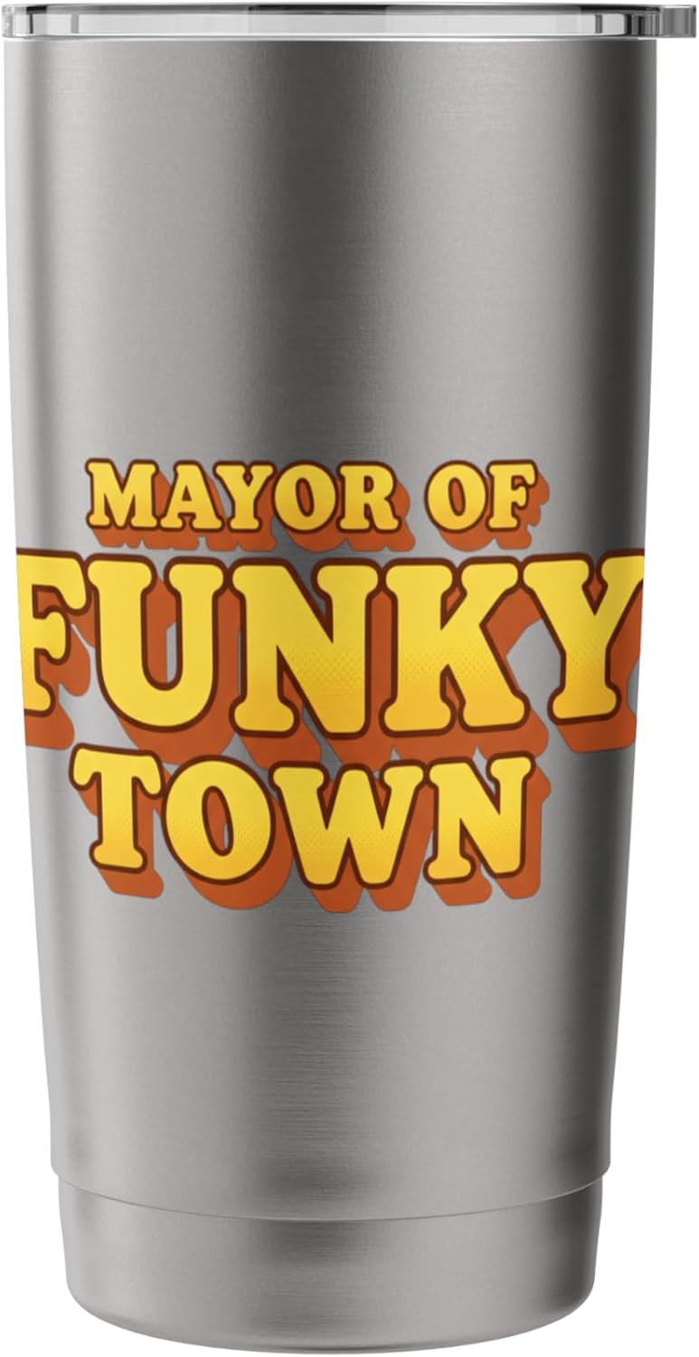 Mayor Of Funky Town Retro 70S Kids Disco Nostalgia Stainless Steel Insulated Tumbler