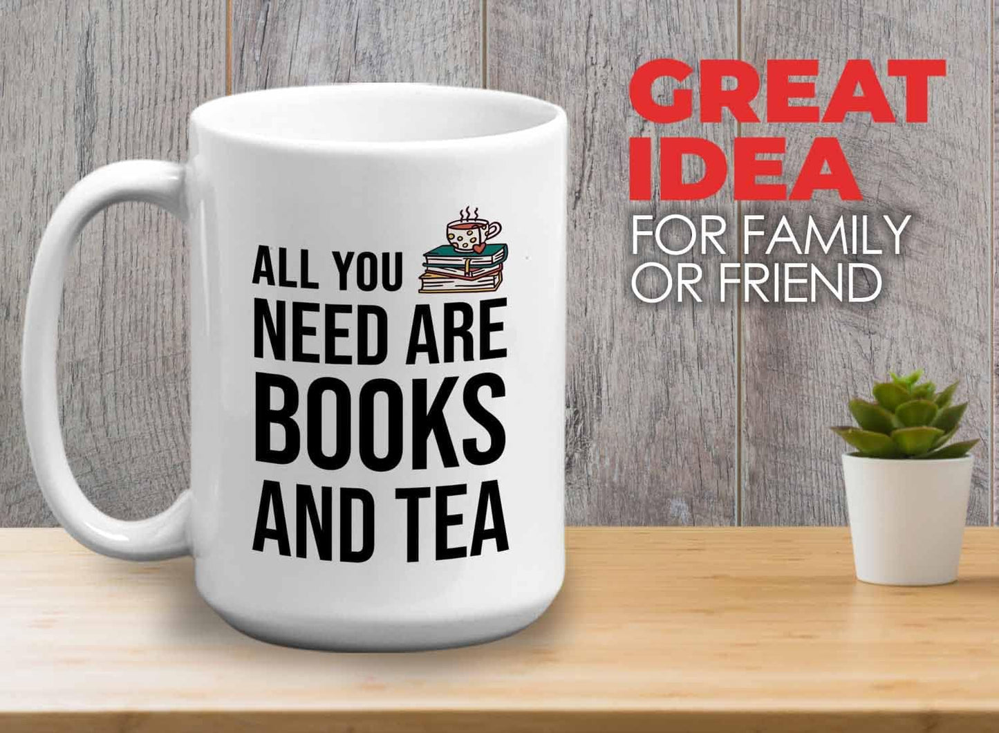 Bubble Hugs Writer Coffee Mug 15oz White - All you need are books and tea - Reading Book Lover for Bookworm Bibliophile Librarians Author Readers Bookish