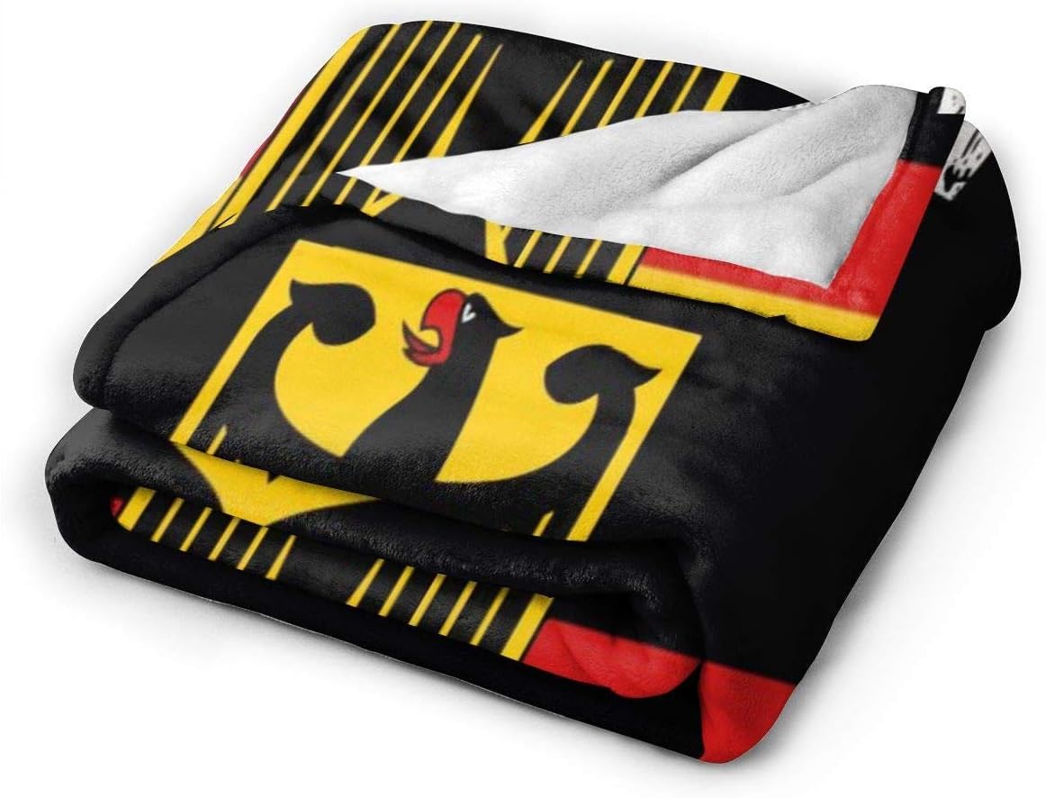 LuckyLou German Flag Eagle Flannel Fleece Throw - Ultra Soft Cozy Warm Microfleece Blanket for Home (3 Sizes)