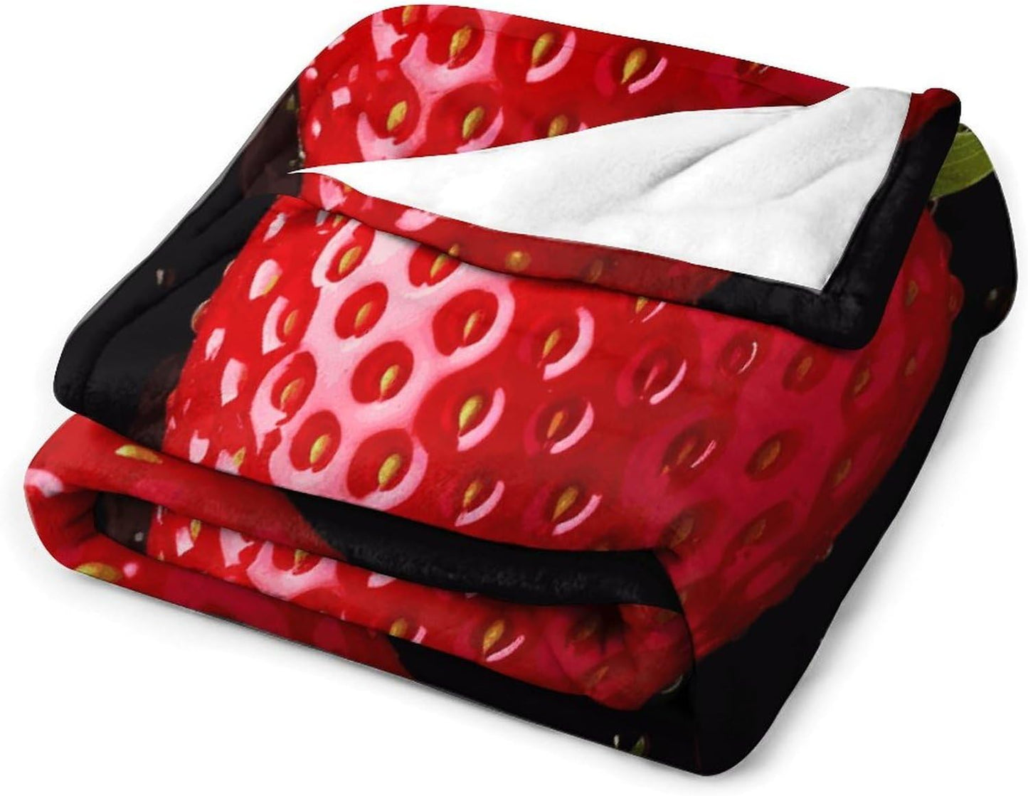 Strawberry Blanket Super Soft Lightweight Throw Blanket Cute Cozy Warm Bed Blanket Decorative Fuzzy Blanket All-Season Home Decor Gift for Sofa Couch Living Room 30"*40"（76 * 100cm）
