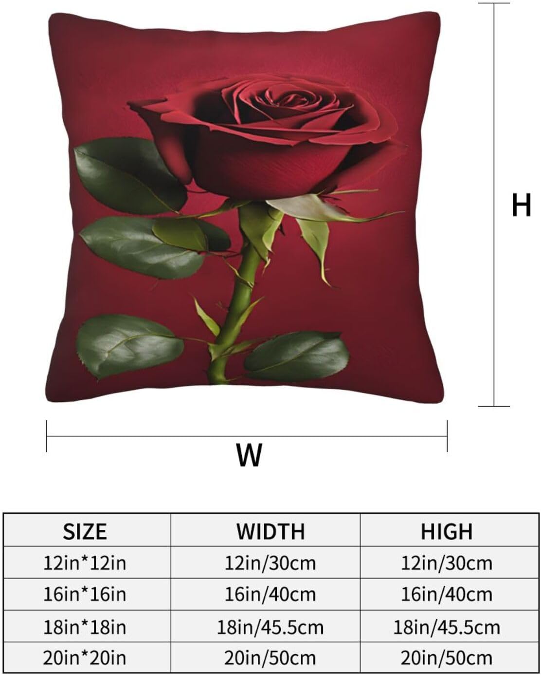All-Season Square Pillow Covers 18"X18", Flower, Decorative Throw Pillow Covers for Sofa Bed Couch, Hidden Zipper Cushion Cover, Square Lumbar & Accent Pillowcases for Home Decor