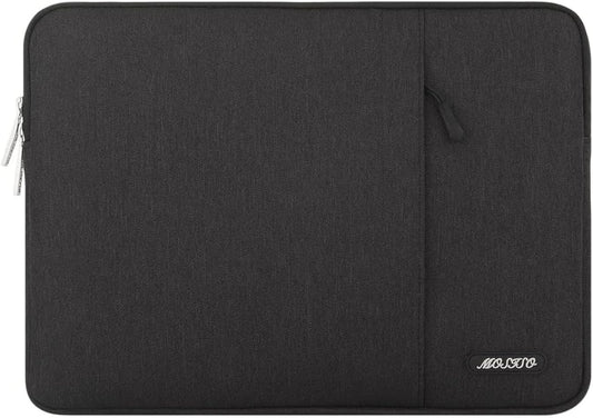 MOSISO Laptop Case 16 inch, 15-15.6 inch Laptop Sleeve Compatible with MacBook Pro 16 M5 M4 M3 M2 M1, HP Acer Dell Lenovo ASUS, Polyester Vertical Computer Sleeve Bag with Pocket, Black