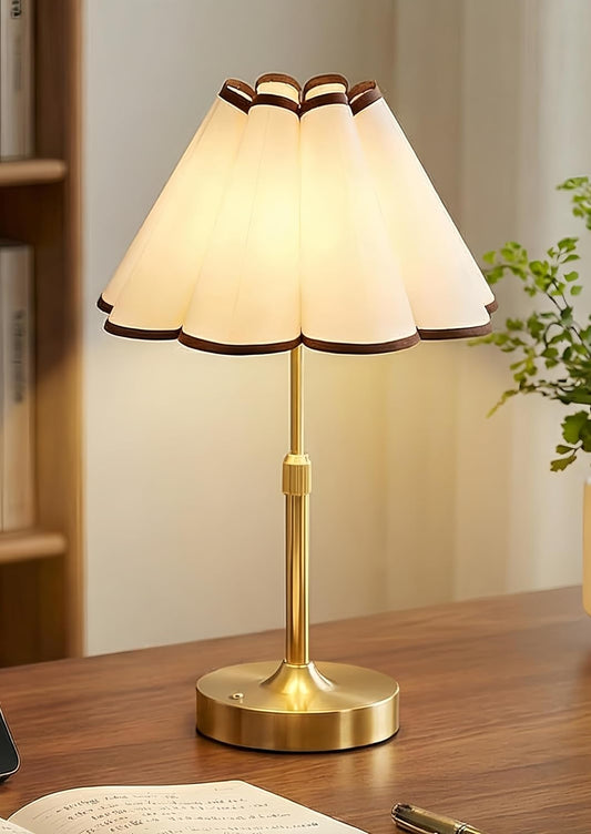 Gold Cordless Table Lamp, Rechargeable Portable Lamp with 5200mAh Battery, 3-Color Touch Control & Stepless Dimming, Adjustable Height for Bedroom, Nightstand, Desk – 14H Wireless Lamp with USB-C Gold