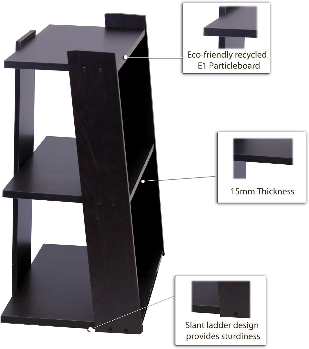 Furinno Hidup Tropika Mini Ladder Shelf, Espresso