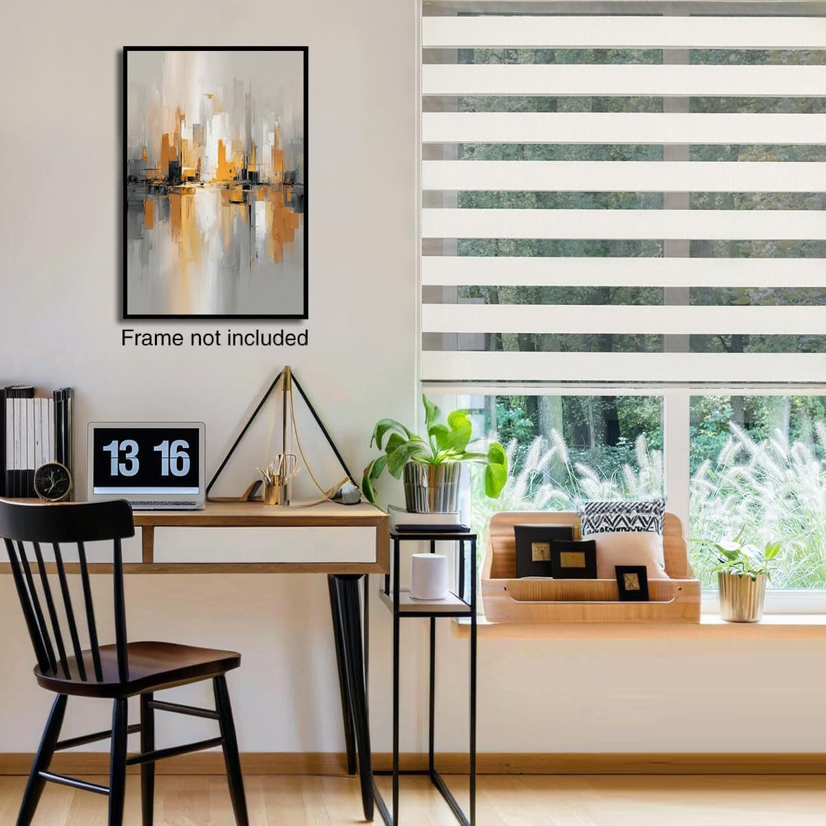 GDJSMIN Abstract Painting Wall Art, Cityscape Poster for Reading Room Living Room Decor 24 x 36 inch Unframed