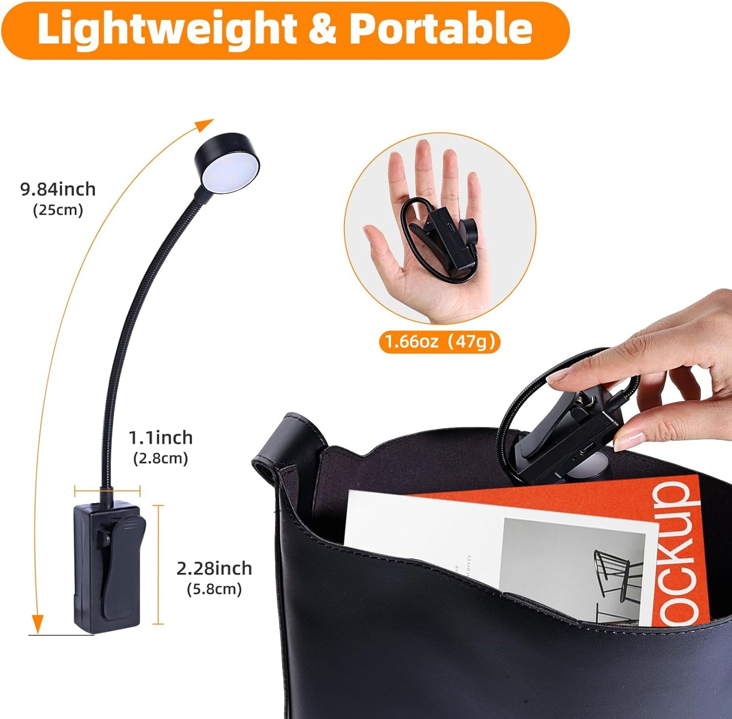 KunHe 15 Pack Rechargeable Book Light Bulk Clip-On Reading Lights for Books in Bed Long-Lasting 3 Modes & 3 Brightness Levels Compact USB Charging Mini Booklights for Kids Book Lovers Bulk Gifts