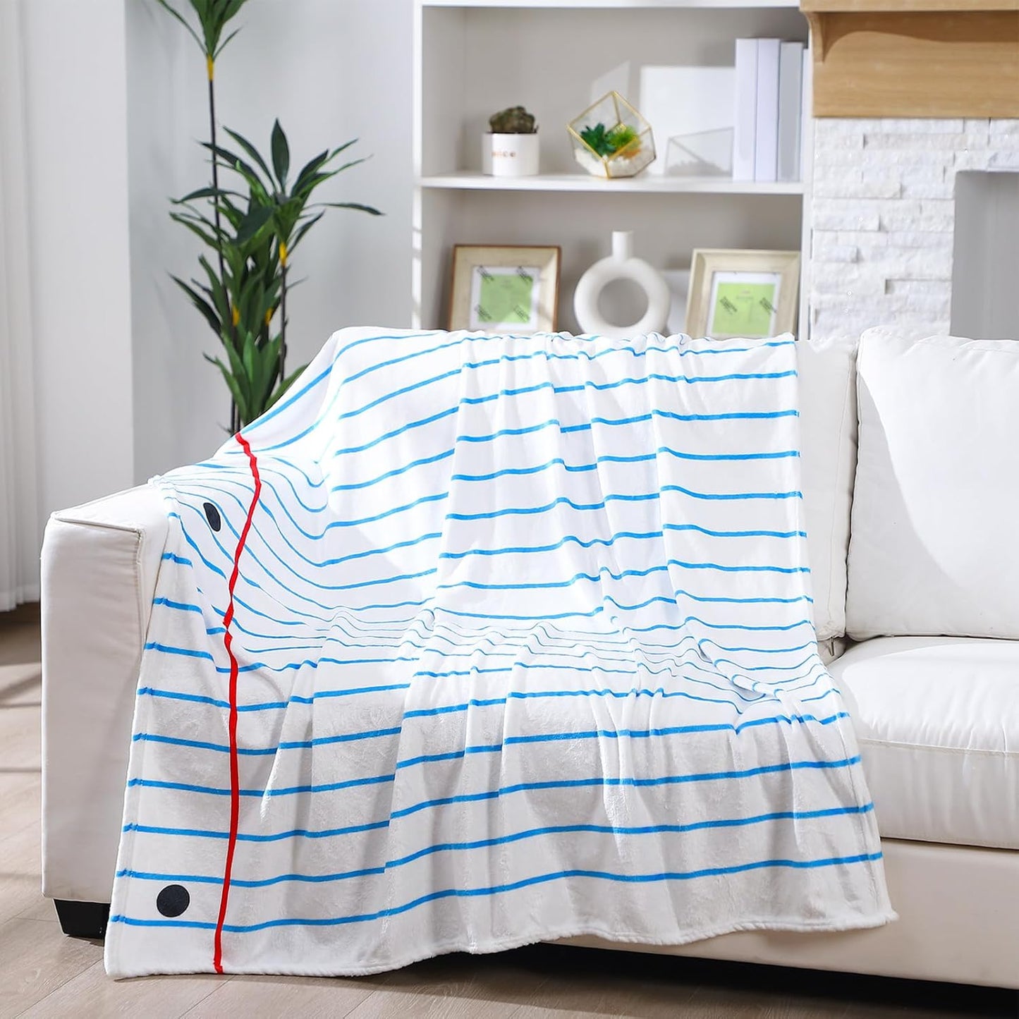Notebook Throw Blanket Classroom Reading Room Plush Lightweight Fleece Throw Blanket 60 x 50 Inches for Teacher Appreciation Gifts Couch Room Sofa(Paper)