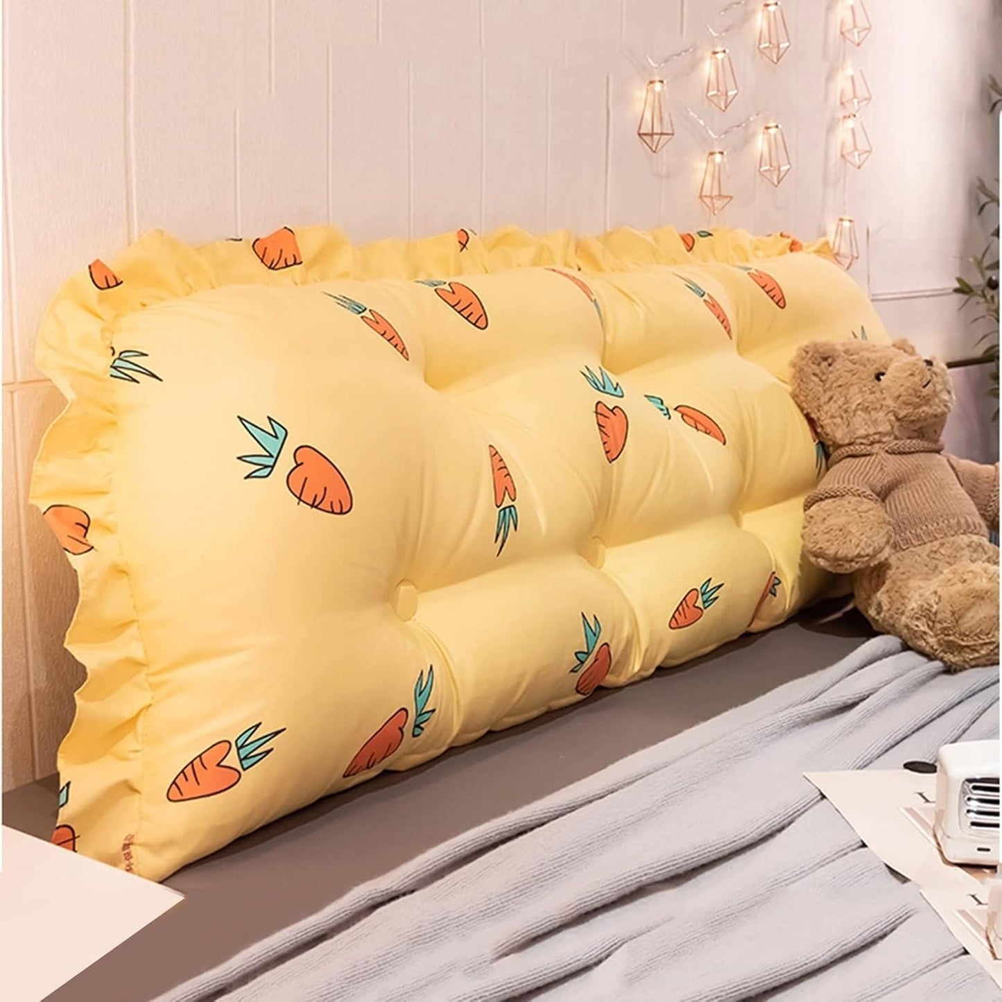 Large Bolster Wedge Reading Pillow,Positioning Support Headboard Backrest,for Headboard Day Bed Bunk Bed with Removable Cover (Color : D, Size : 140 * 45CM)