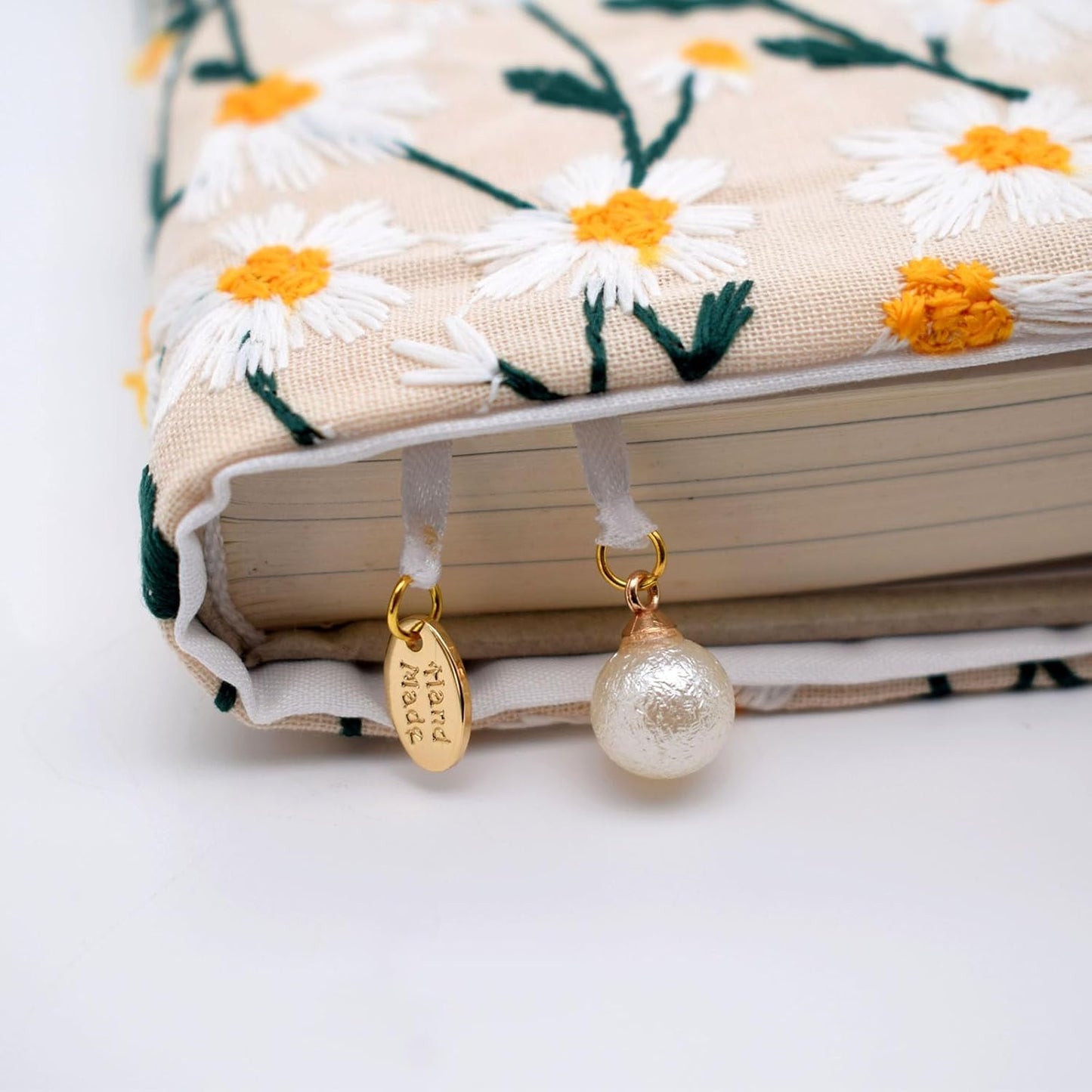 BLBMH Book Covers for Paperbacks Fit for 6x9 inch Adjustable Book Jacket Cover for Women Over 15 Soft Cloth Protector for Notebook Journal - Daisy 2 9in