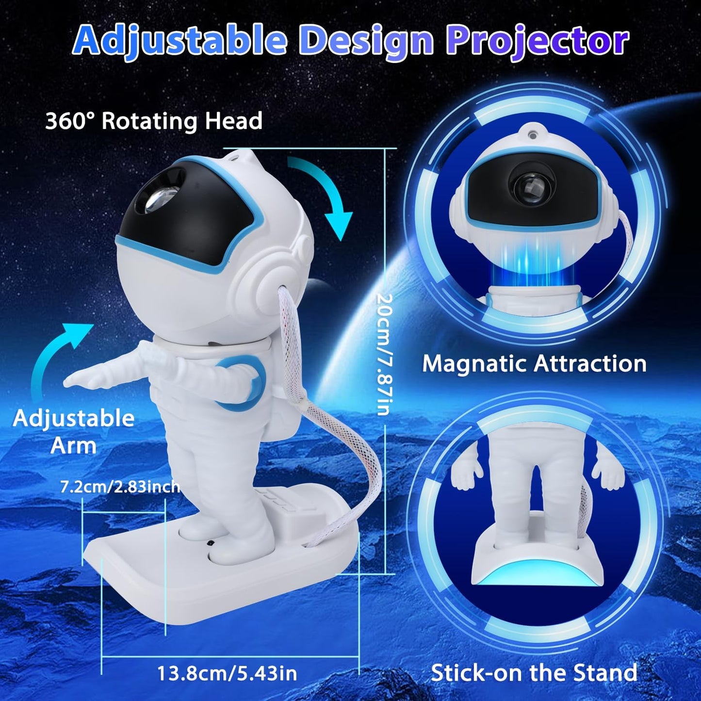 Astronaut Galaxy Projector, Star Projector, Night Light for Kids with Timer and Remote, Room Decor, Galaxy Projector for Bedroom, Birthday Gifts for Adults Teen Girl Gifts