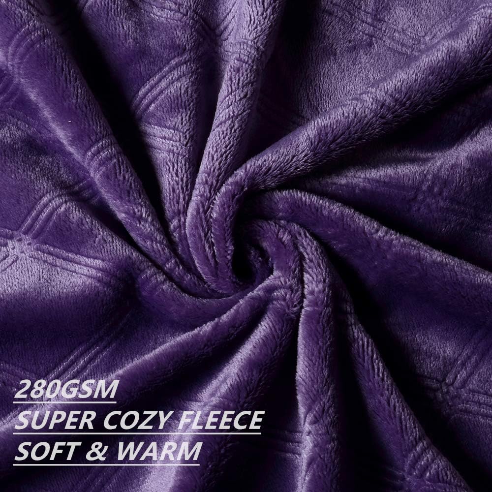 CREVENT Super Soft and Cozy Lightweight Fleece Baby Blankets for Boys and Girls/Kids/Infant/Newborns All Seasons(30"X40" Purple)
