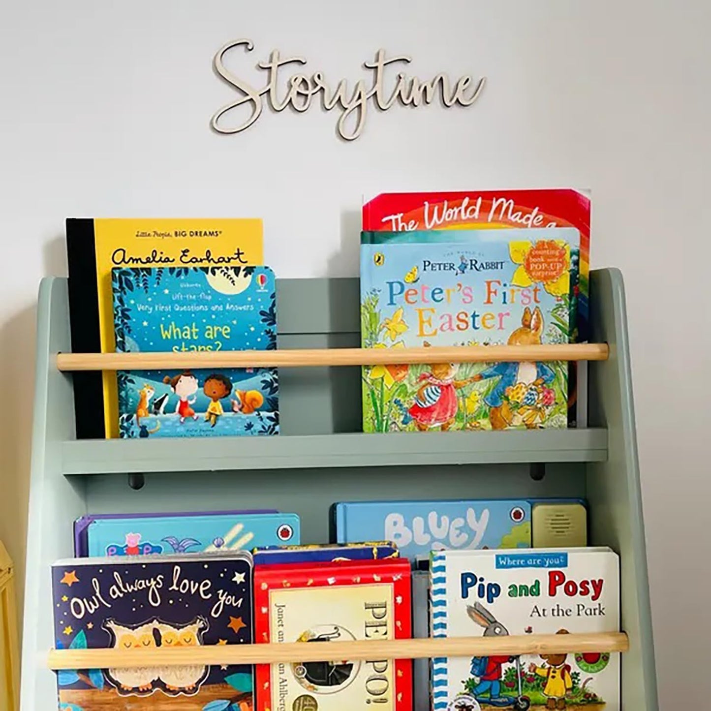 Storytime Sign,Wooden Reading Corner Sign,Nursery Decor for Children's Bedroom - Gift for Baby - Home Decor