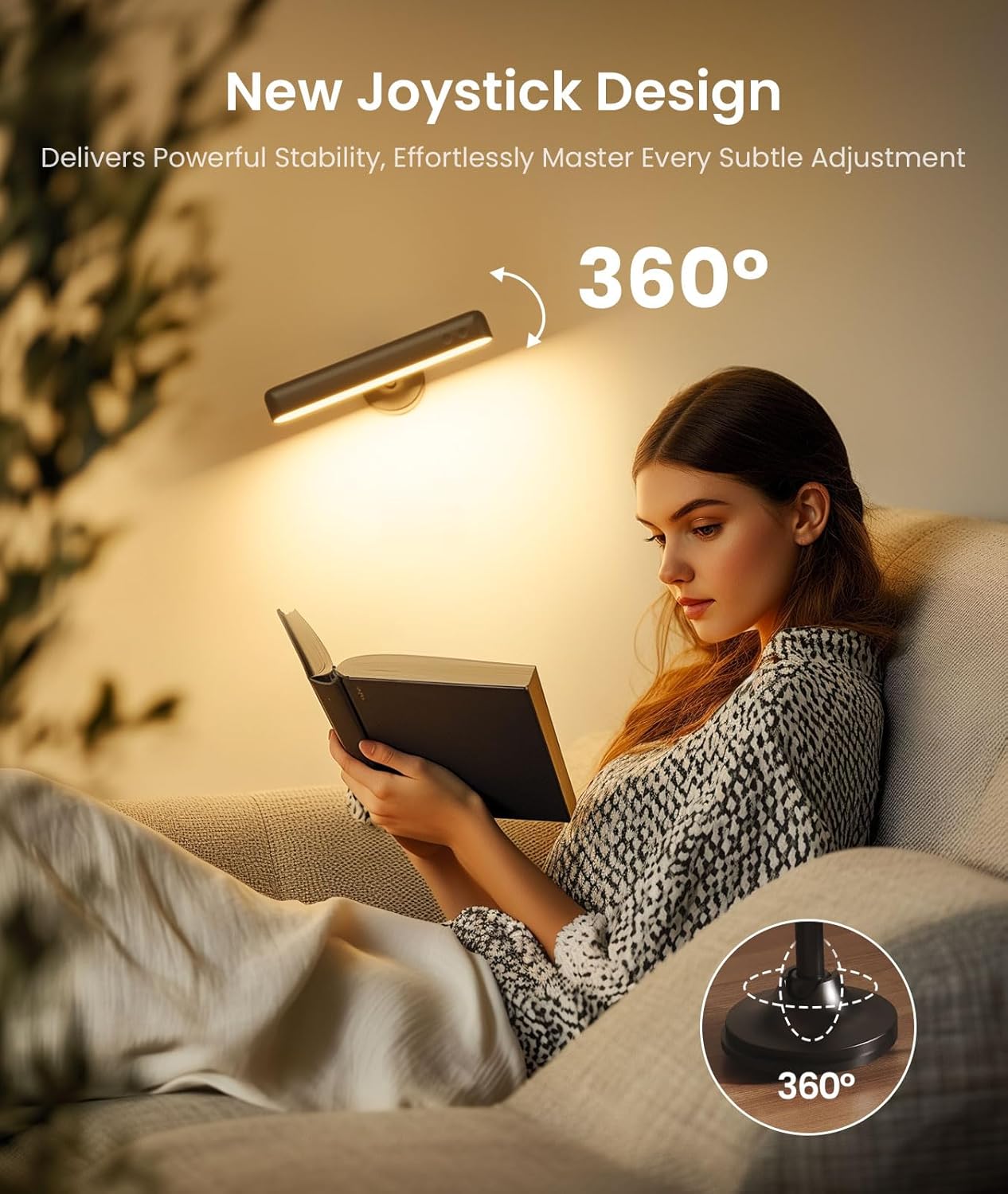 Rechargeable 7500mAh Battery Operated Wall Sconces for Bedroom,LED Wall Lights with Remote Control and Touch,360° Rotation,3 Colors Temperatures Dimmable Black Wall Lamps with 15 RGB Colors,2 Pack